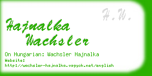 hajnalka wachsler business card